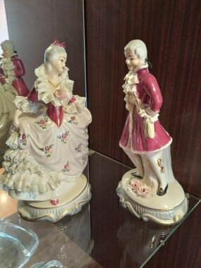 Pair of Porcelain Figurines Chantilly France 19 Century